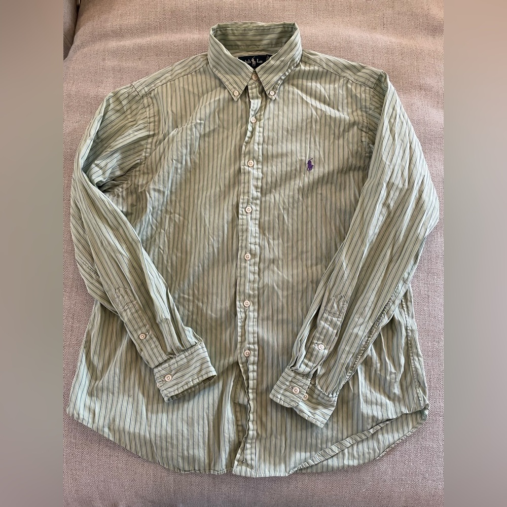 Ralph Lauren Classic Fit Shirting‎ Stripe Button Down Sport Shirt Size 16 1/2